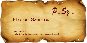 Pieler Szorina névjegykártya